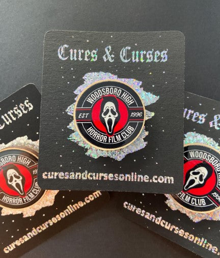 Horror pin wooden - Woodsboro Ghost