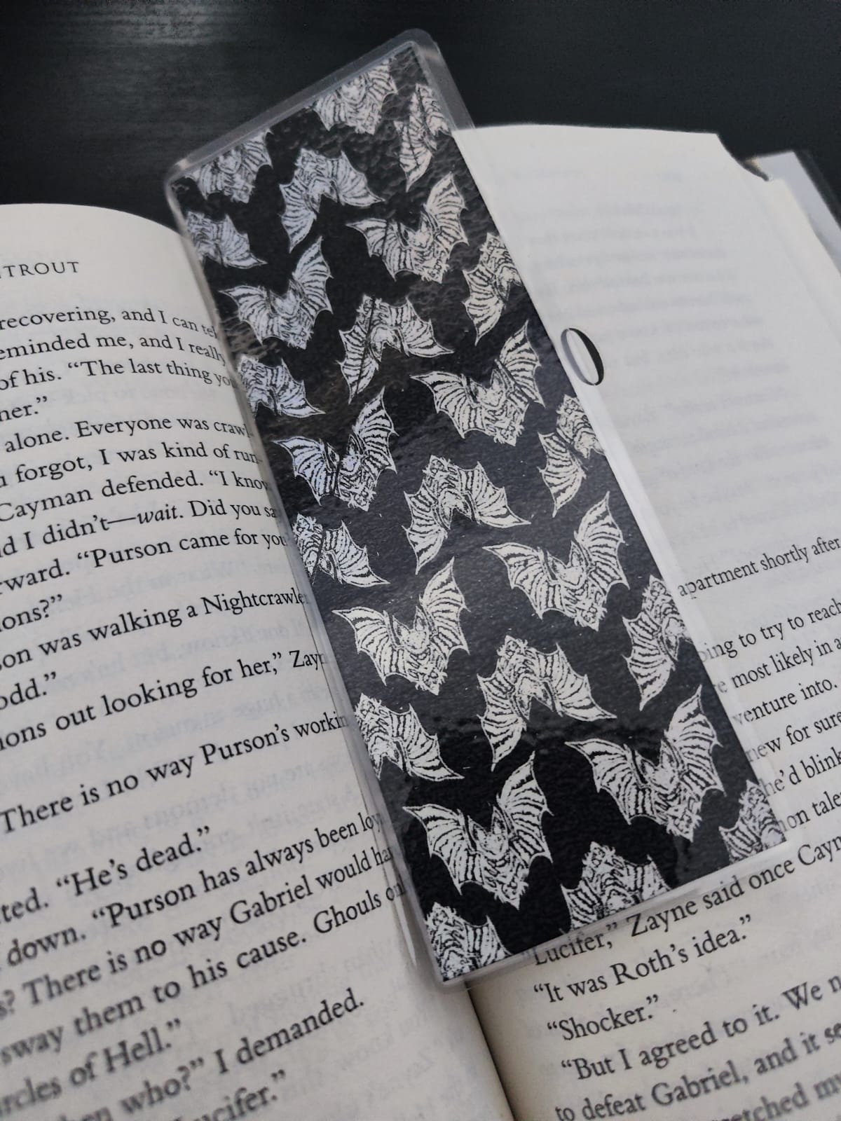 3 Pack - Gothic Bat Design Bookmarks Handmade| Gothic Book worm gift- Book lover- Pretty Stationery