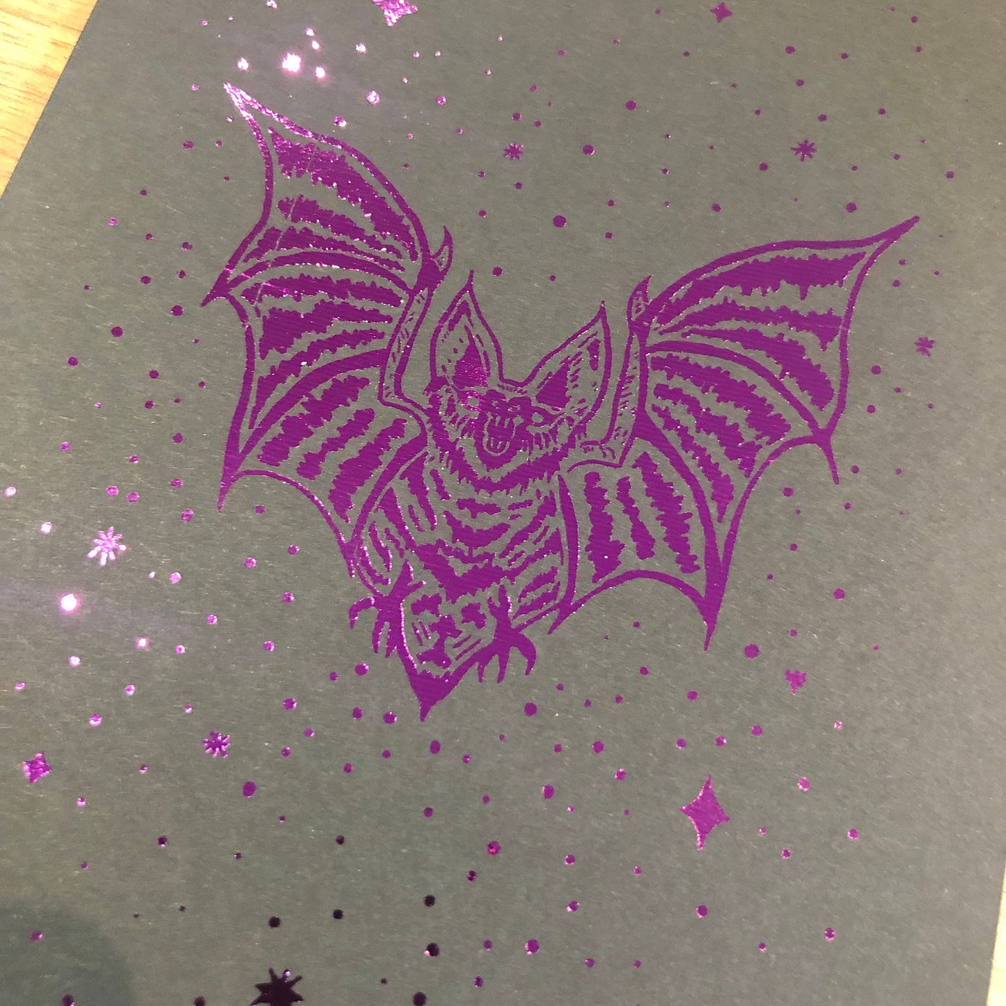 Bat Artwork | Foiled Print | Gothic Wall art | Free Postage