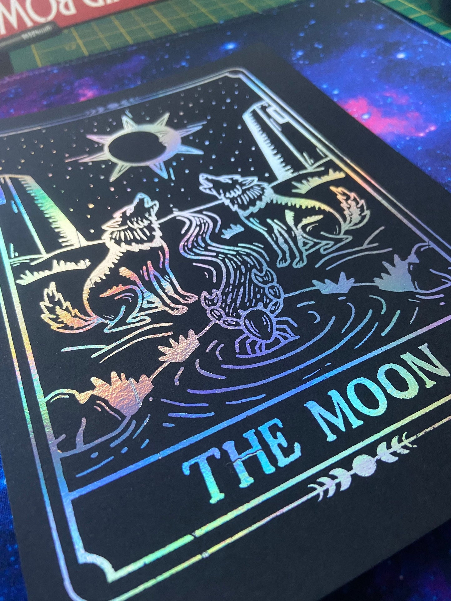Moon Tarot Card, Astrology Zodiac Horoscope Poster Wall Art, Psychic Constellation