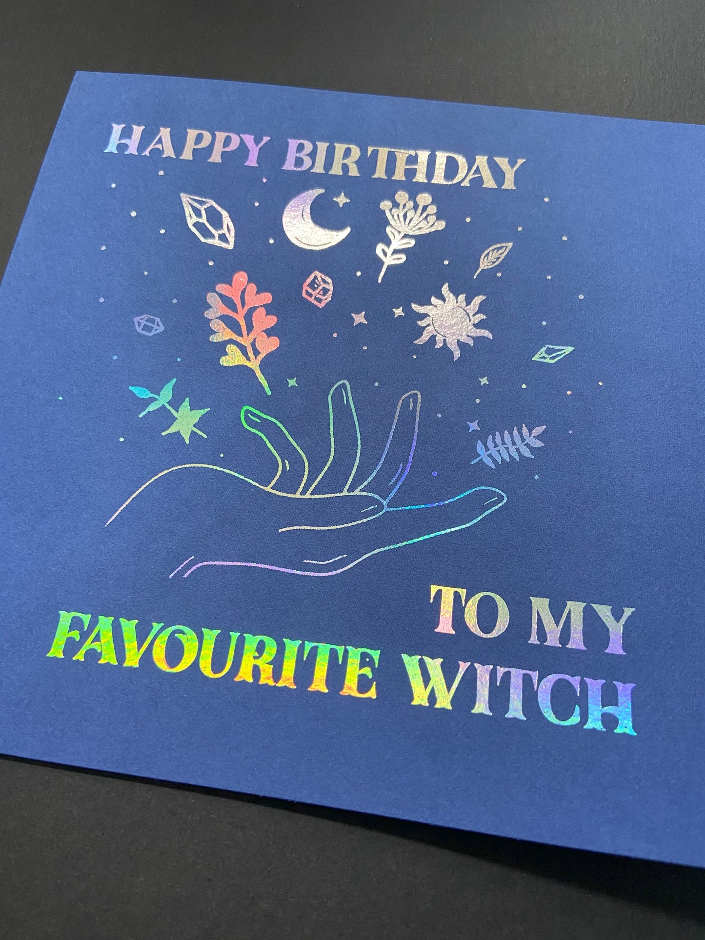 Favourite Witch Birthday Card | Have a magical birthday | Crystals | Witchy