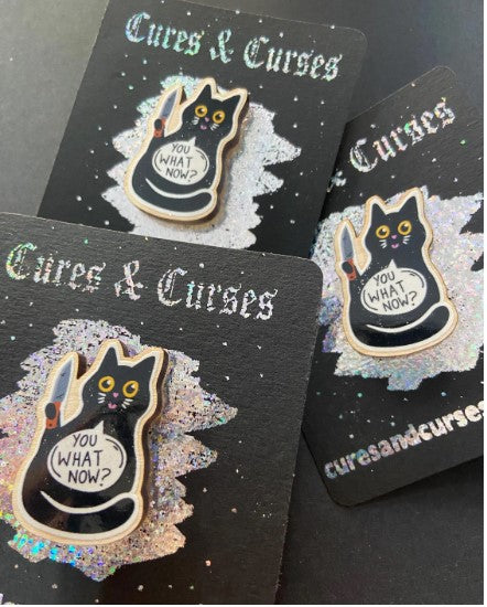 Black Cat Wooden pin | You What Now?