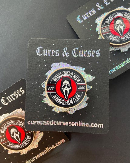Horror pin wooden  - Woodsboro Ghost