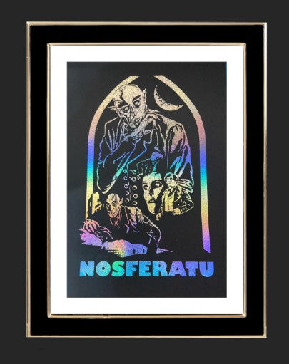 Nosferatu Foil Art Print | Classic Vampire Movie Poster