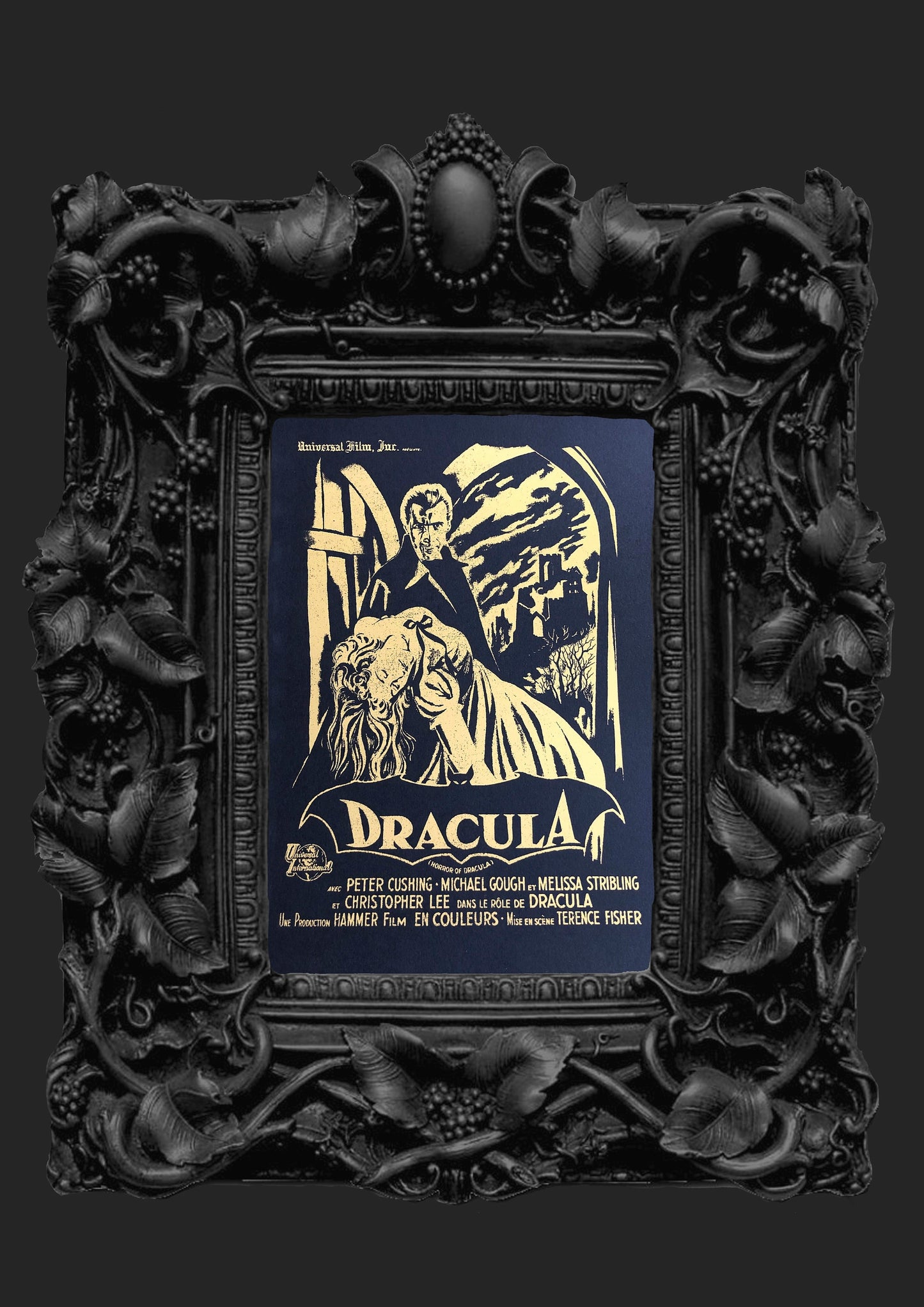 Vintage Style Dracula Film Poster , Classic Old Horror Movie Prints For Cinema Rooms . Halloween - Free Postage