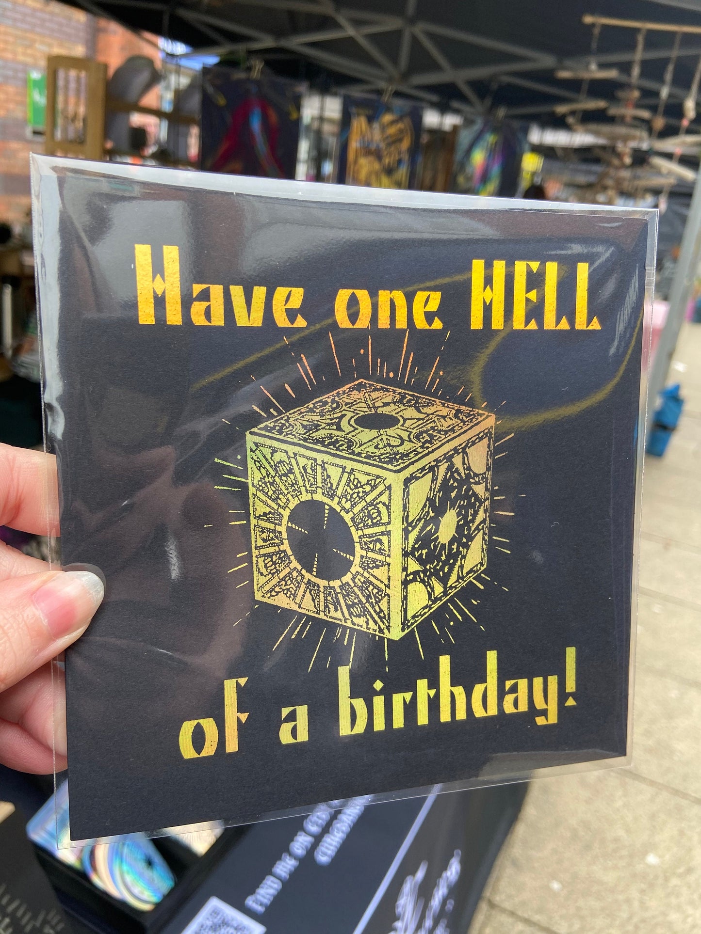 Horror Themed Cards Foiled- Hellraiser | Have one HELL of a Birthday